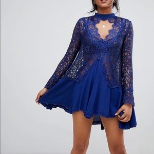 Sheer lace swing dress NWT